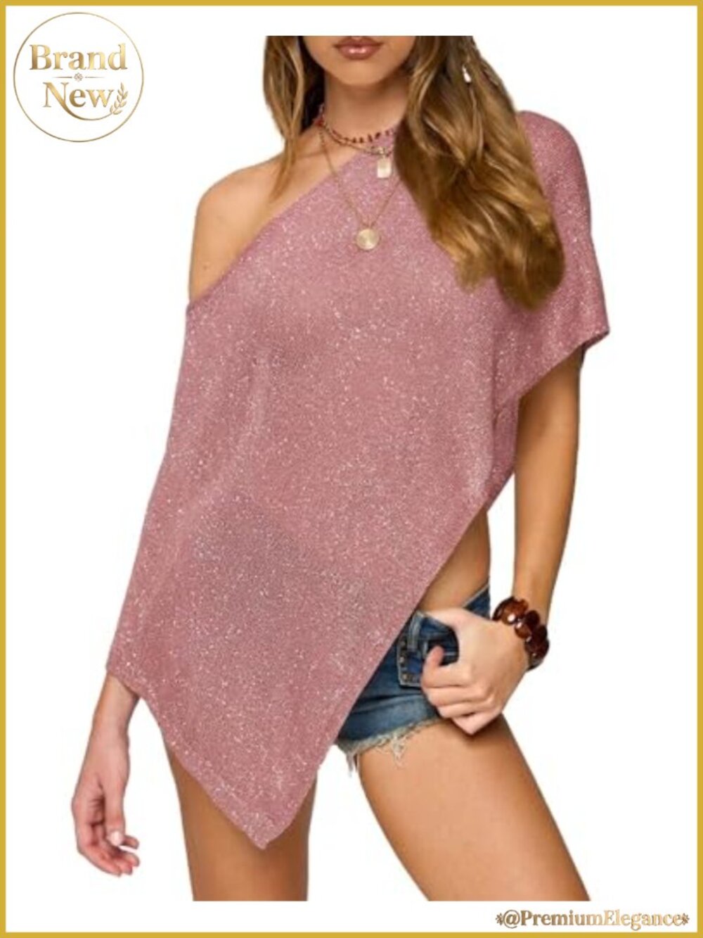Sheer Mesh Knit Poncho Asymmetrical One Shoulder Wrap Coverup
